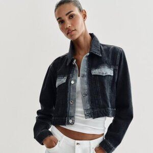 ZARA Z1975 CONTRAST SHORT DENIM JACKET